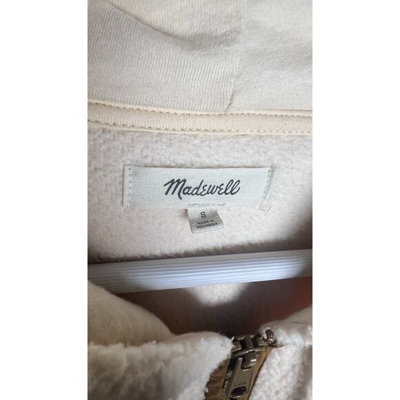 Madewell Cream Sherpa Utility Jacket with Brown Pocket Accents - Picture 9 of 12
